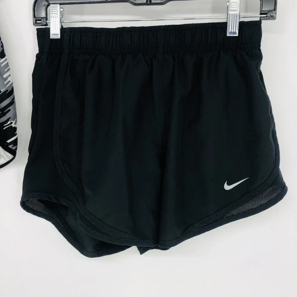 Nike Dri Fit Women's Black Polyester Running Athletic Shorts Size S *Lot of 2*